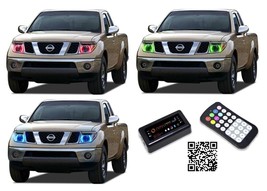 for Nissan Frontier 05-08 RGB Multi Color Bluetooth LED Halo kit for Headlights - $225.72