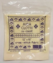 Ivory Cross Stitch AIDA Cloth Fabric 14 Count 12” x 18” 100% cotton 56181 - $9.99