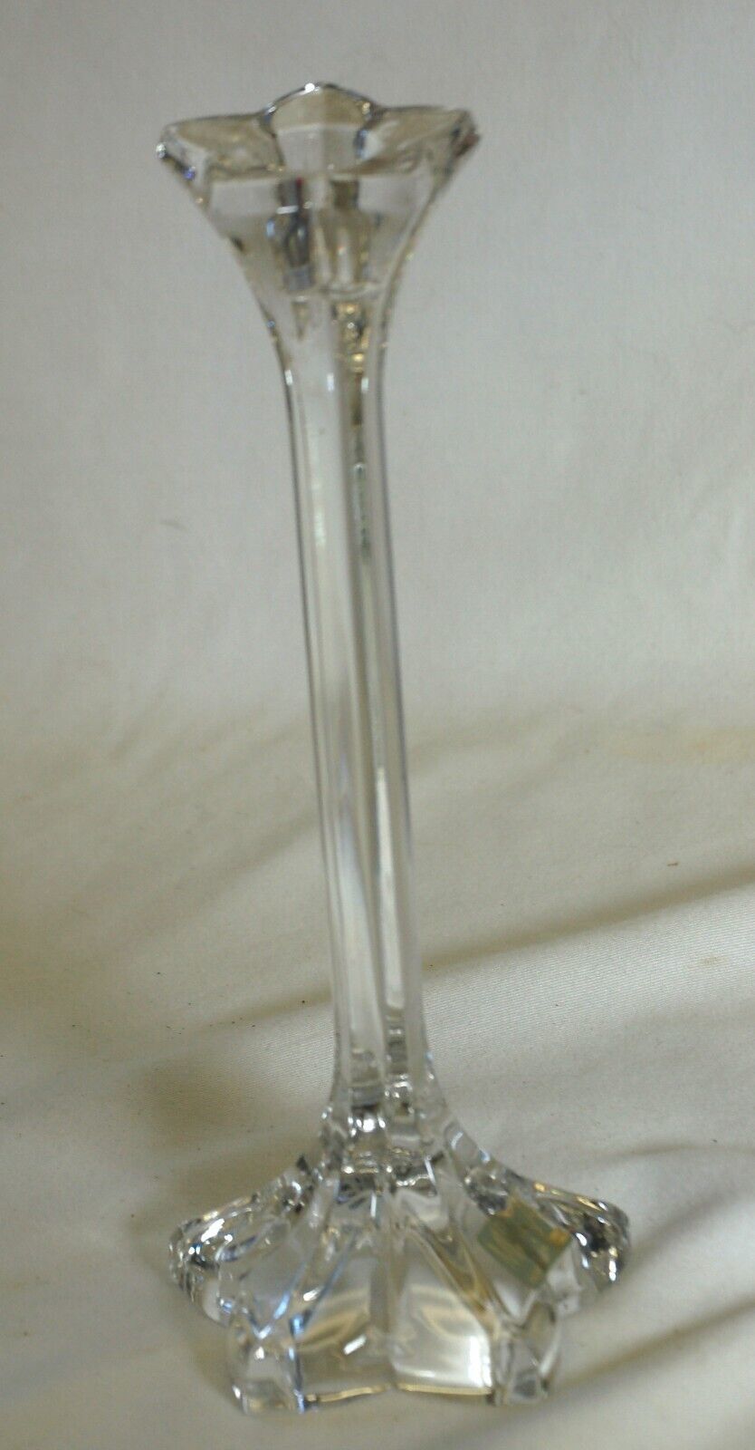 Primary image for Mikasa Crystal Petal Candlestick Taper Candle Holder 5 Point Base Germany