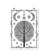 Ornament Life Tree Night Magic Matte/Glossy Poster A0 A1 A2 A3 A4 | Well... - $7.99+