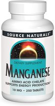 Source Naturals Manganese 10 mg 250 Tabs - $32.86