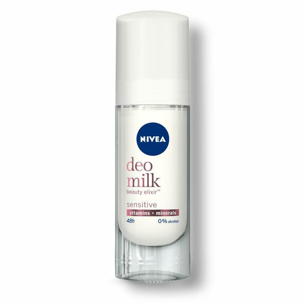 Nivea Women Deodorant Roll On, Deo Milk Sensitive, for Beautiful, Nourished 40ml