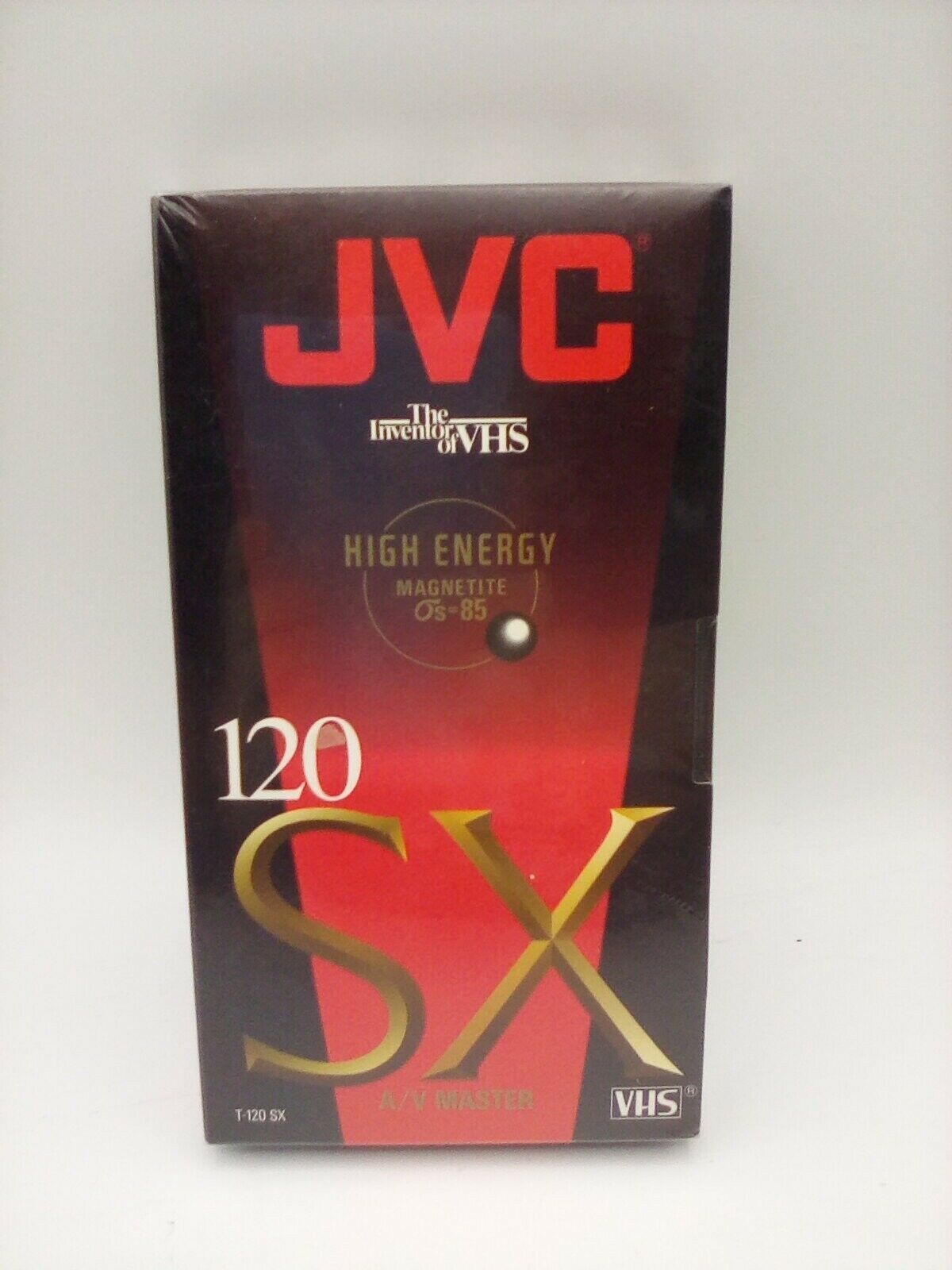 JVC Blank VHS Tape Sealed T120 SX Vintage New Unopened/Original Seal