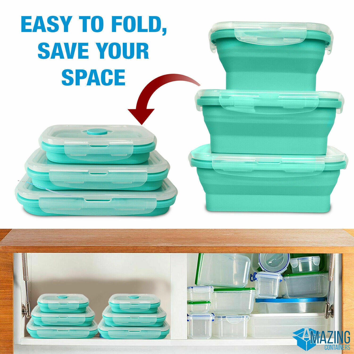 Collapsible food containers