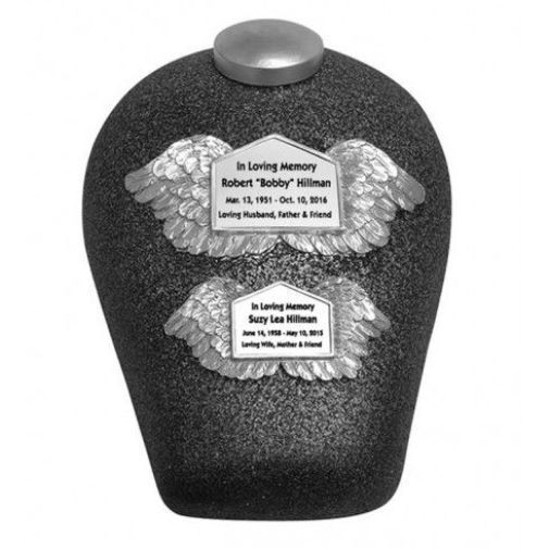 ExtraLarge 420 Cubic Inch Black Resin Motorcycle Gas Tank Cremation
