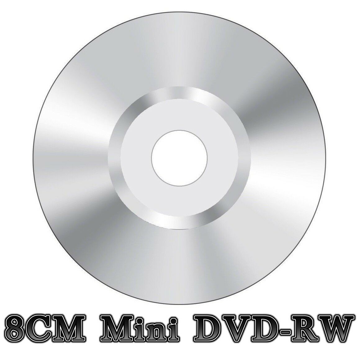 1x Blank Mini 8CM DVDRW ReWritable Camcorder Disc Silver (4x 30min 1