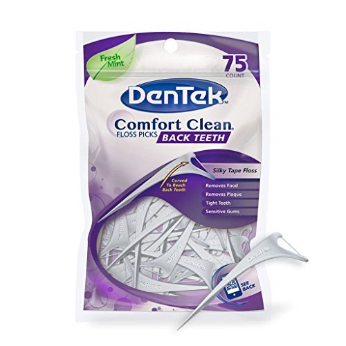 Dentek Comfort Clean Floss Picks Silky Ribbon Floss to Remove Food