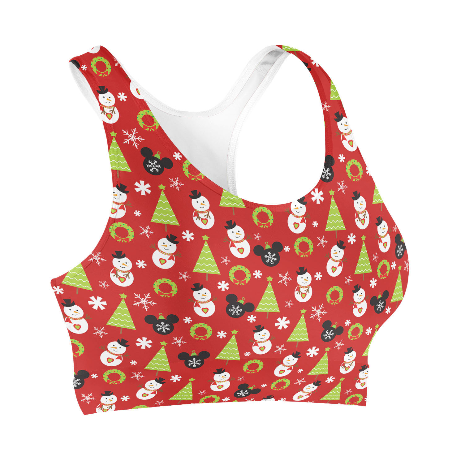 Christmas Mickey Baubles Disney Inspired Sports Bra Sports Bras