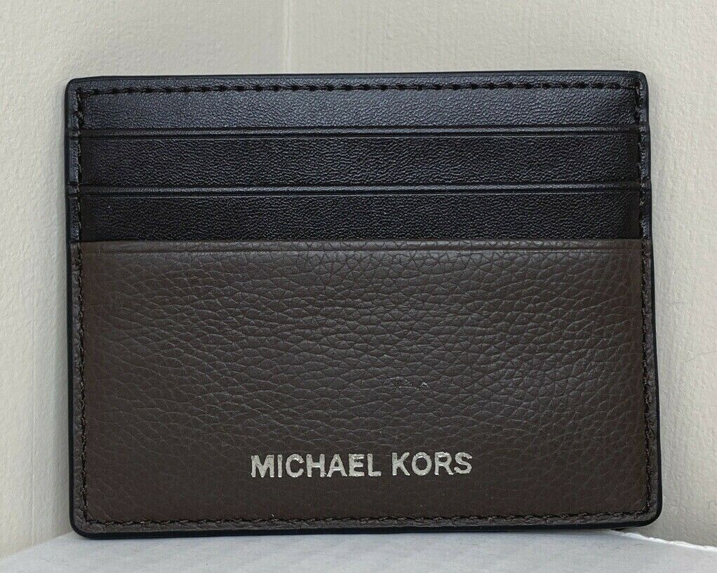 New Michael Kors Cooper Tall card case Leather Brown