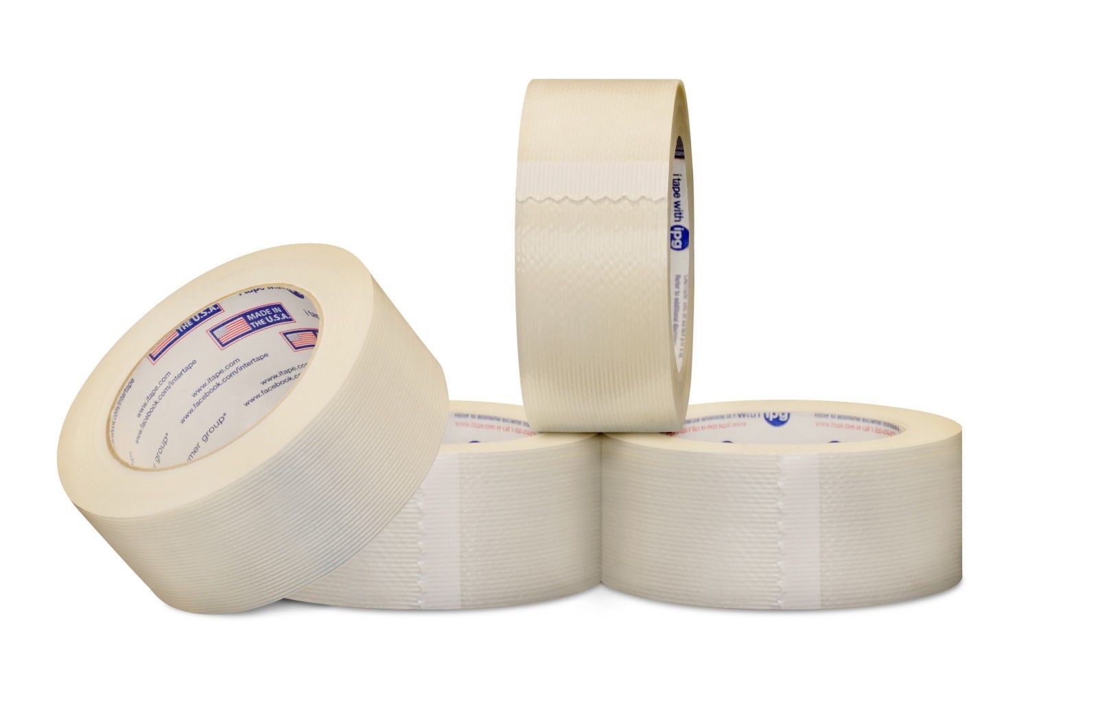 Filament 1/2" x 60 Yard 3.9 Mil Fiberglass Reinforced Packing Tape 504