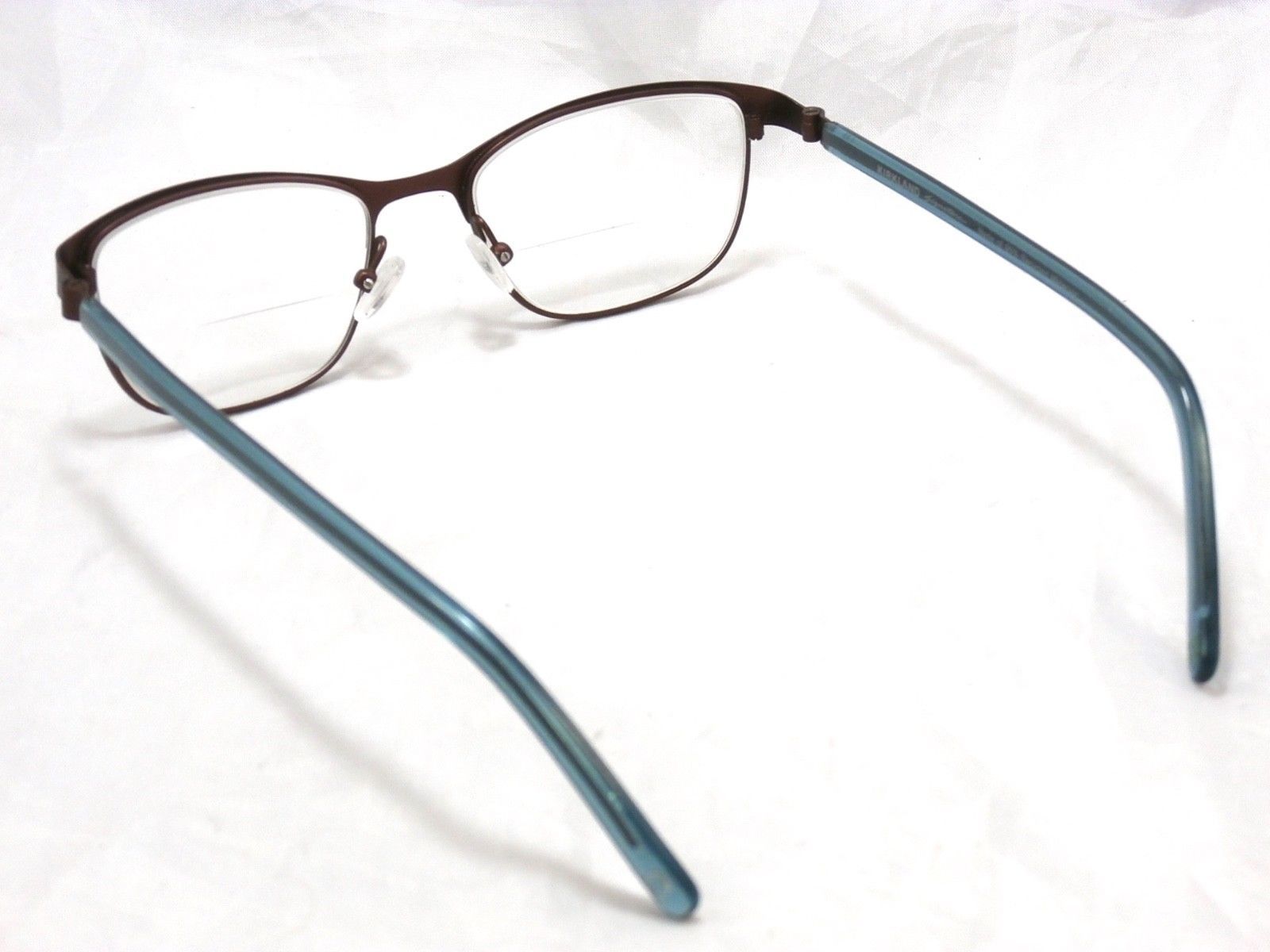 Kirkland Signature LAKE Women's Eyeglasses Frame MBWN Matte Brown Blue