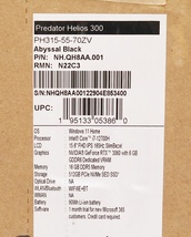 Acer Predator Helios 300 PH315-55 15.6" i7-12700H 2.3GHz 16GB 512GB SSD RTX 3060 image 3