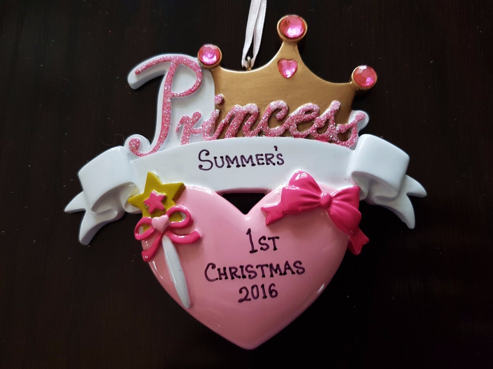 Baby Girl Christmas Personalized Christmas Ornament Princess Holiday Gift Baby Girl Christmas Personalized Christmas Ornament Princess Holiday Gift