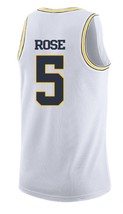 Jalen Rose College Basketball Custom Jersey Sewn White Any Size image 2