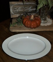 Parkleigh China Japan White Lace 318 14&quot; Oval Holiday Serving Platter GO... - $21.77