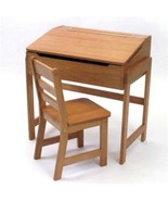 Lipper Schoolhouse Desk and Chair Set - Pecan - $294.04