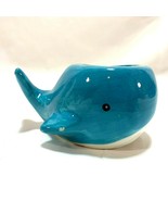 Blue Whale Ceramic Animal Planter Succulent Air Plant Desk Bedroom - $9.70