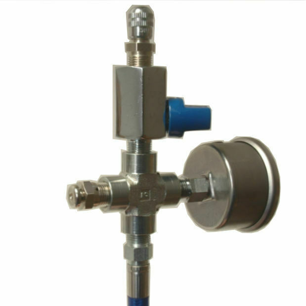 Nitrogen Shock Fill Kit, No Loss Air Chuck, Relief Valve, And Regulator