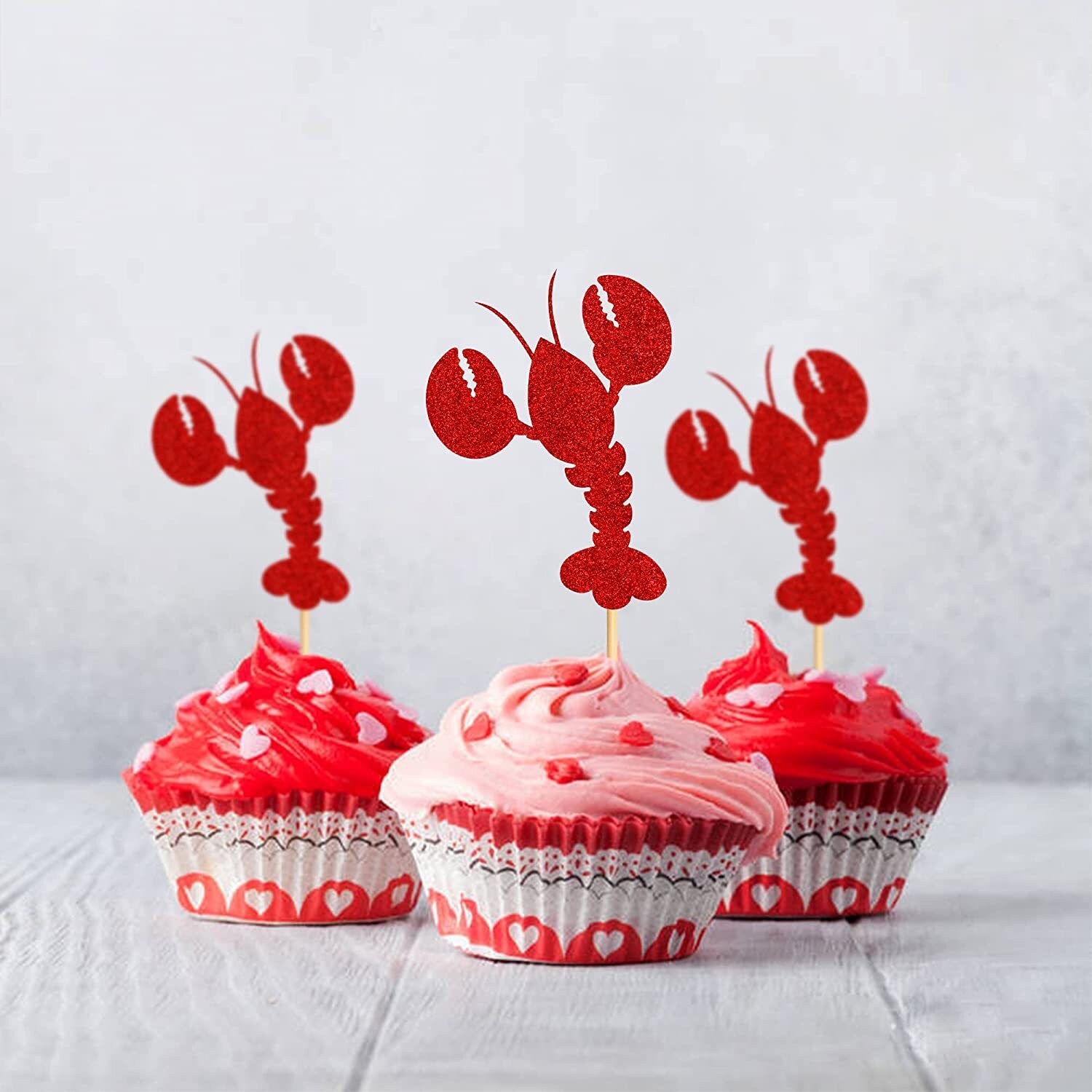 Crawfish Lobster Cupcake Toppers, Crawfish She Found Her Lobster ...