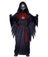 Boys Sinister Emperor of Evil Black Red Hooded Robe 8 Pc Halloween Costu... - £15.93 GBP