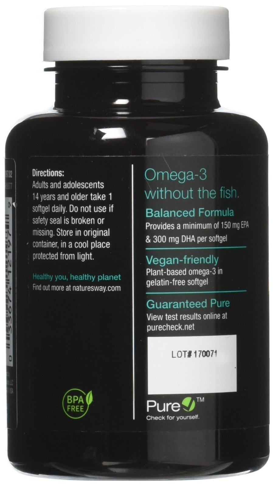 Nature's Way NutraVege Omega3 Plant Based Supplement Vegetarian