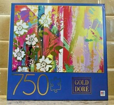 Milton Bradley Puzzle - 750 Pieces Gold Dore - Composition With Wild Ros... - $16.82