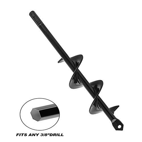Garden Auger Spiral Drill Bit Gardening Earth Auger Dirt Hole Drill