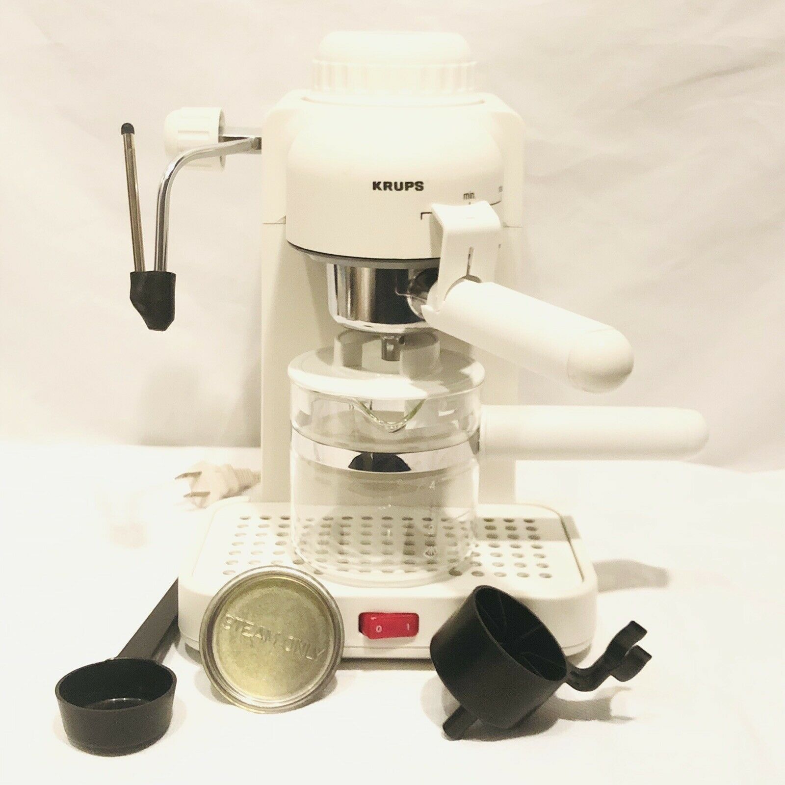 Krups Model 963/B White Espresso Cappuccino Machine Coffee Maker