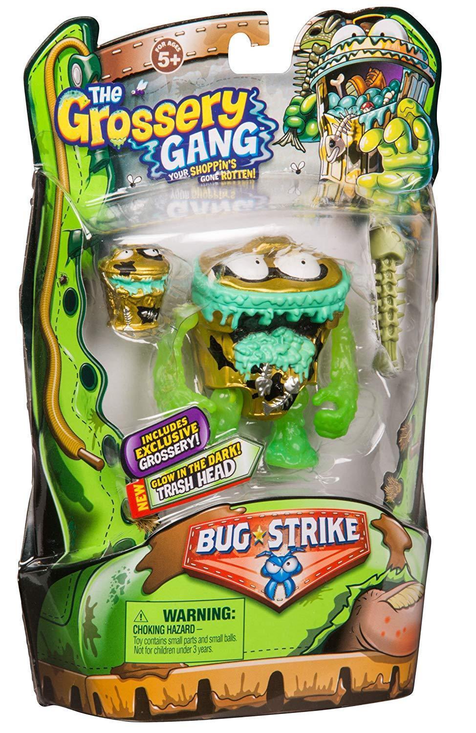 Grossery Gang The S4 Bug Strike Action Figure - Trash Head Glow in the ...