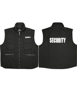 Black Security Officer Guard Ranger Tactical Vest with Hood - $51.99+