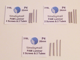 2X Tubes 2X Screws For PANERAI LUMINOR Lug Strap 22mm 24mm 26mm Watch 31... - $16.72