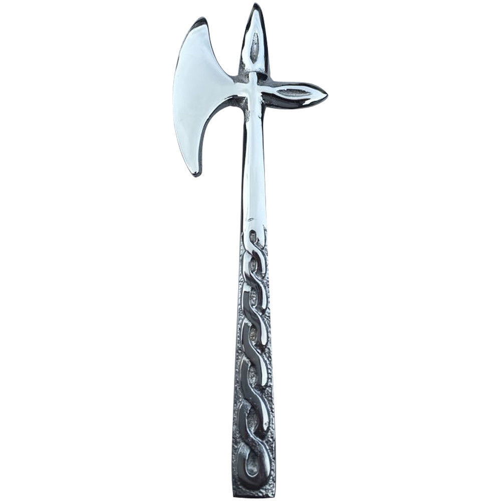 CC Lauder Battle-Axe Kilt Pin Chrome Finish 4