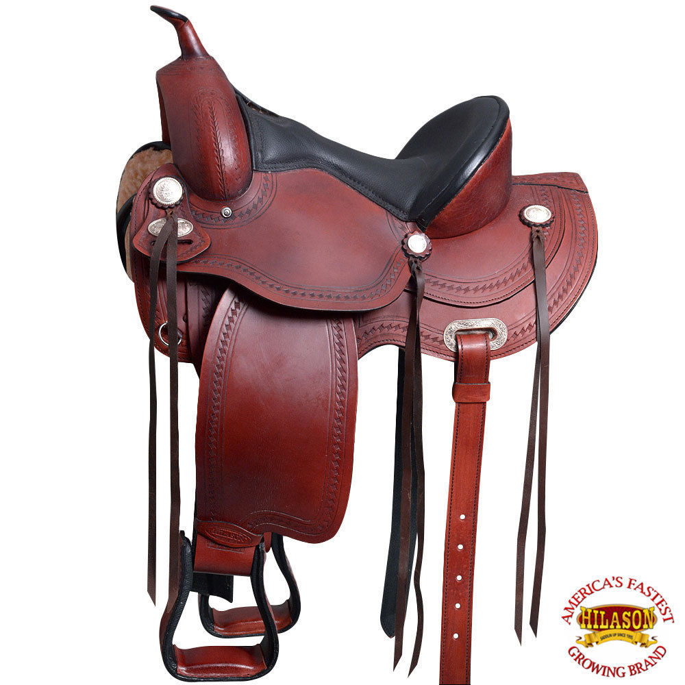 HILASON TREELESS WESTERN TRAIL PLEASURE RIDING BARREL RACING HORSE