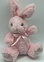2018 Animal Adventure Small Pink Bunny Rabbit Stuffed Plush Easter Ribbon Bow - $16.62