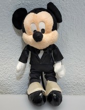 Mickey Mouse 10&quot; Black Tie Tuxedo Tux Plush - Disney Parks World Stuffed... - $12.07