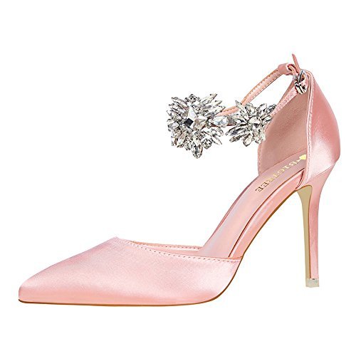 Rhinestone Lady Dress Shoes Women Pumps Heels Wedding Shoes Stiletto ...