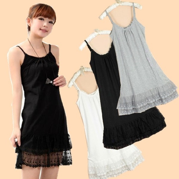 New Women Girl Lolita Vintage Lace Dress Casual Loose Homewear Cothing Summer Sl