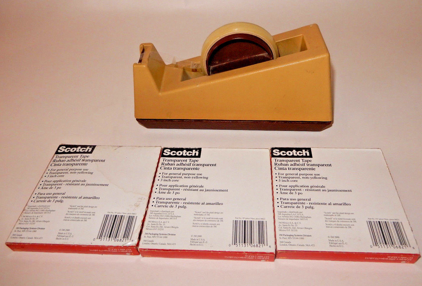 Vintage 3M Scotch C25 Tape Dispenser Model 28000 W/ (3)Three Sealed