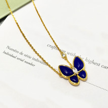 Hot Brand Pure 925 Silver Jewelry For Women Blue Lapis Butterfly Wedding... - $170.30