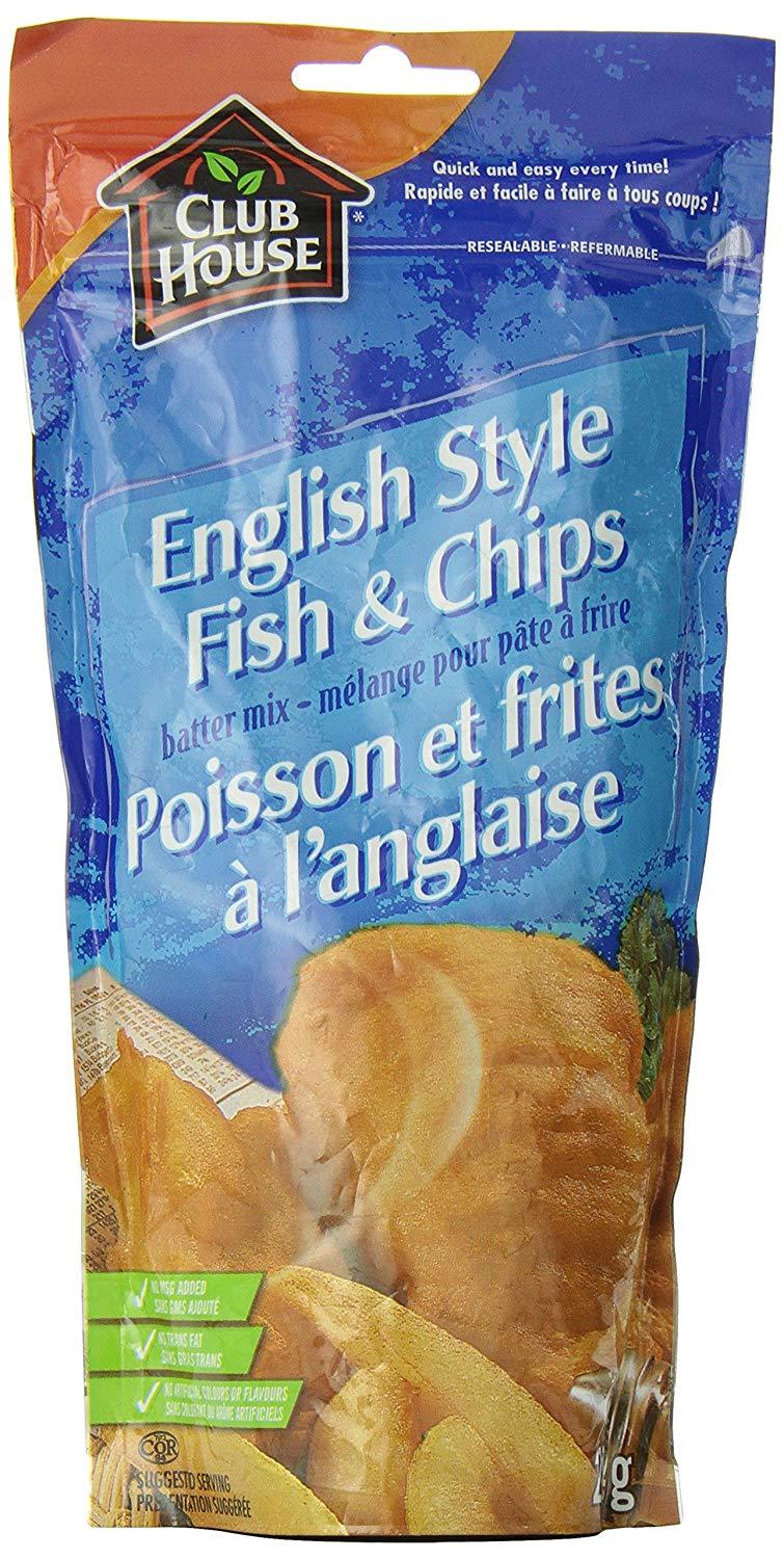 Club House English Style Fish & Chips Batter Mix 6 x 284g Canadian ...