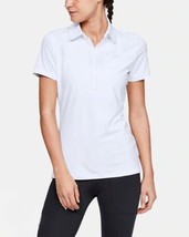 Under Armour Women's Zinger Short Sleeve Polo, White (100)/White, Large - $46.29