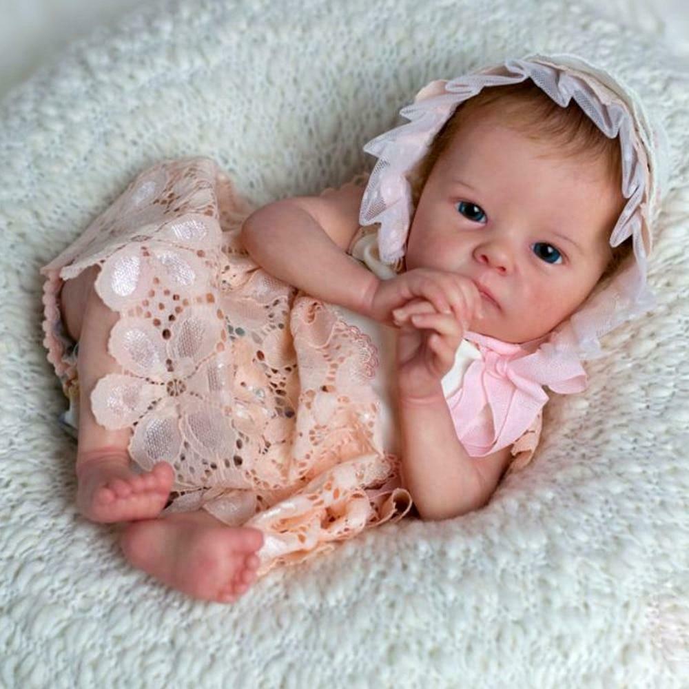 Reborn Baby Doll 17 Inches Lifelike Newborn Baby Vinyl Unpainted Unfinished DIY