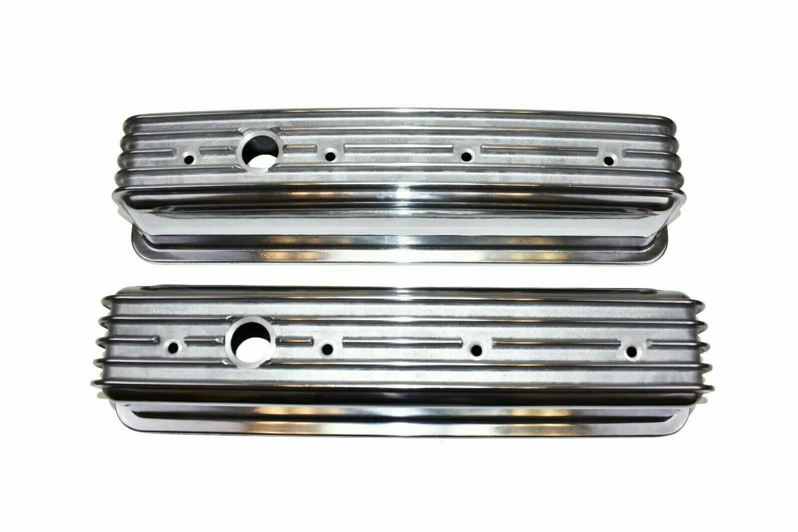 SB Chevy SBC VORTEC Finned Center Bolt Aluminum Valve Cover Kit 87Up 305 350 Valve Covers