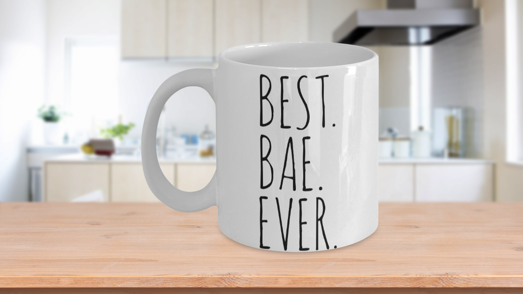 Primary image for Best Bae Ever Mug Cute Gift For Girlfriend Her Him Valent...