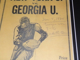 1930 NYU vs Georgia Football 11x14 Framed Repro Scorecard image 2