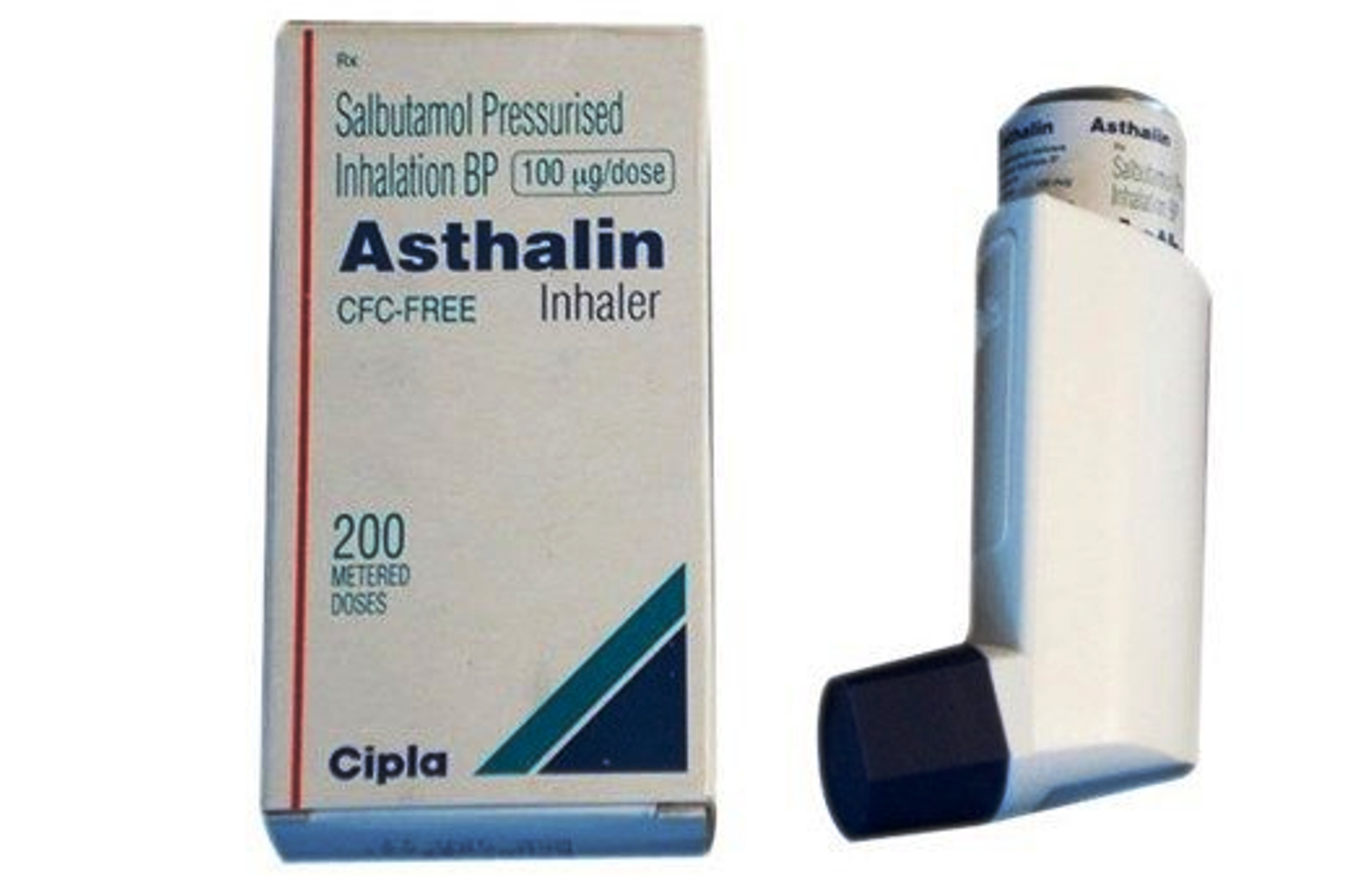 2 X NEW Asthalin HFA Inhaler Salbutamol Pressurised Inhalation BP