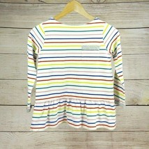  Mini Boden Girls Rainbow Striped Long Sleeve Sweatshirt Jersey Tunic Dress 8-9Y - $19.79