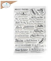 With Love Sentiments Stamp Set. Elizabeth Craft  CS308 Paper Flowers