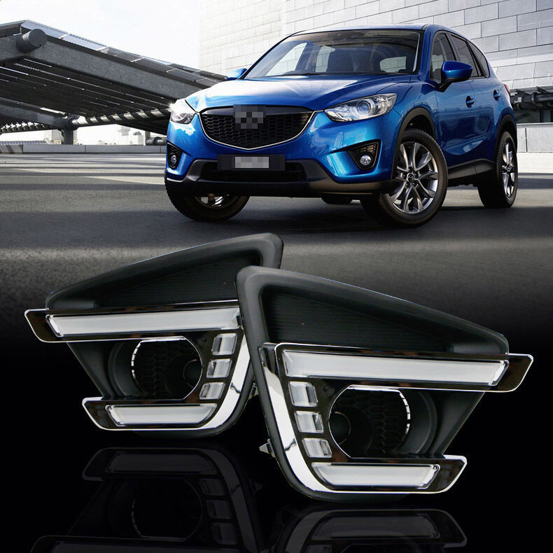 LED DRL Daytime Running Lights with Yellow Turning Signal for Mazda cx5 1316 Fog/Driving Lights
