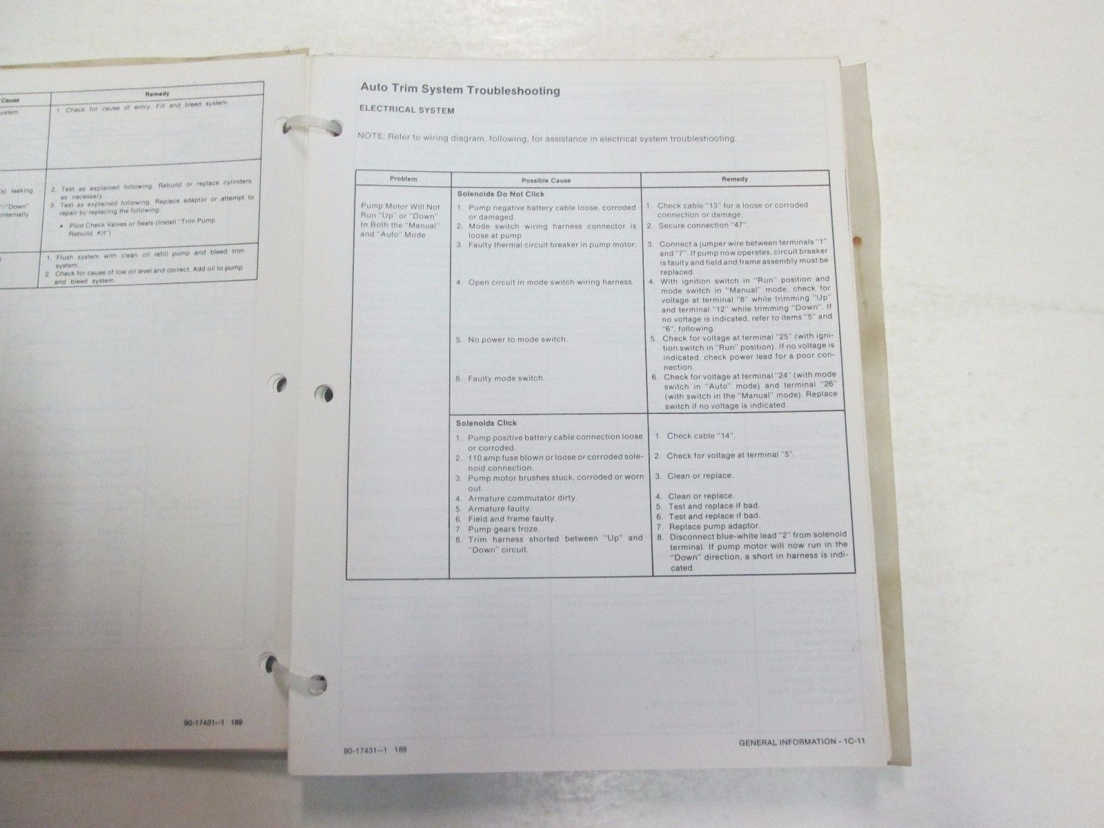 1989 MerCruiser #11 Bravo Stern Drives Service Manual 90-17431-